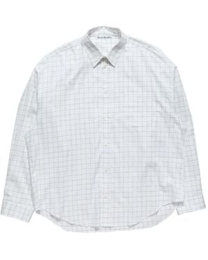Acne Studios Check Button-Up Shirt - White