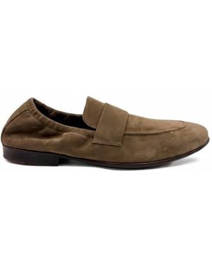Montecore Calf Suede Slip-On Loafers - Brown