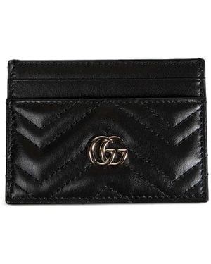 Gucci Gg Marmont Matelassé Card Case - Black