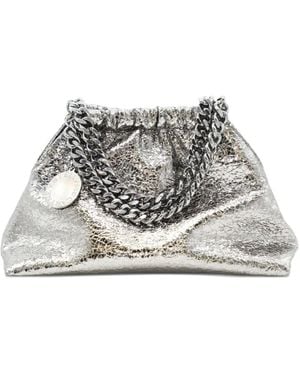 Stella McCartney Chain-Strap Ruched Clutch Bag - White
