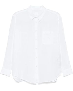 120% Lino Camisa de lino - Blanco