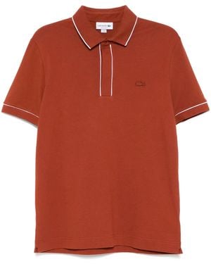 Lacoste Paris Stretch Piqué Polo Shirt - Orange