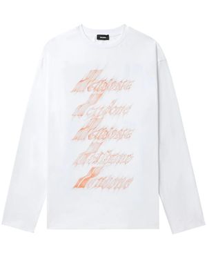 we11done T-Shirt Flame Logo - Bianco