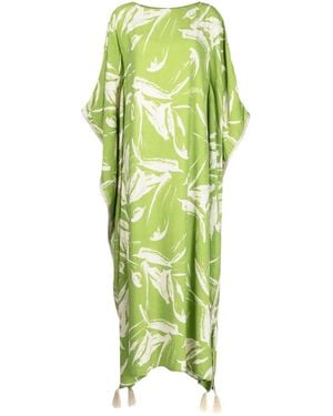 Bambah Vestido Tipo Caftán Con Estampado Abstracto - Verde