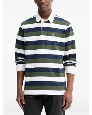 Levi's Union Rugby Striped Long-Sleeve Polo Shirt - Blue