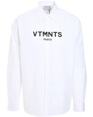 VTMNTS Logo-Print Shirt - White