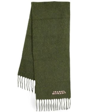Isabel Marant Firny Fringed Scarf - Green