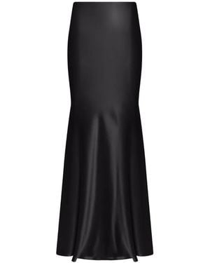 ALEXIA & ANTONIA Bias-Cut Maxi Skirt - Black
