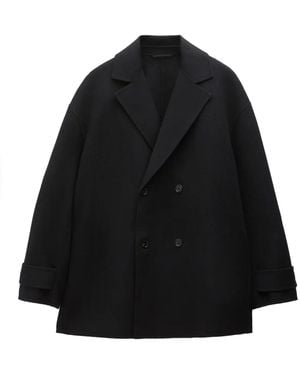 Filippa K Wool Double-Breasted Coat - Black