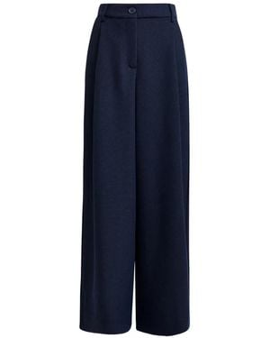 Essentiel Antwerp Pantalon Ample À Design Plissé - Bleu