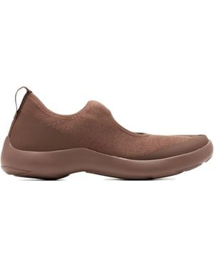 Tabi Footwear Tabi Split-Toe Knitted Ballet Flats - Brown