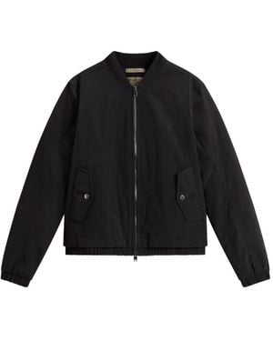 Woolrich Ribbed-Cuff Bomber Jacket - Black