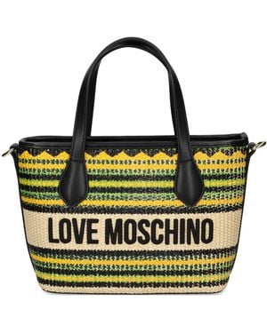 Love Moschino Striped Tote Bag - Metallic