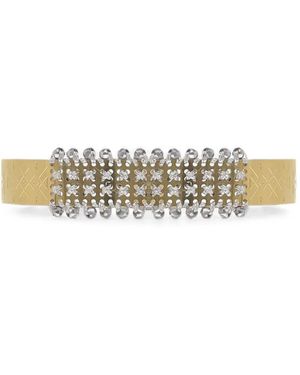 L'EIGHT STUDIO Micro-Stud Panel Rigid Bracelet - White