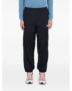 Stussy Logo-Print Track Pants - Blue
