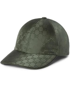 Gucci Gg Supreme Jacquard Baseball Cap - Green