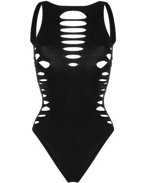 Versace Maillot De Bain À Découpes - Noir