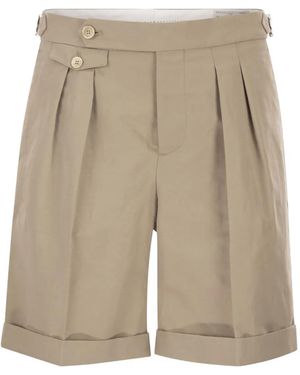 Brunello Cucinelli Turn-Up Hem Shorts - Natural