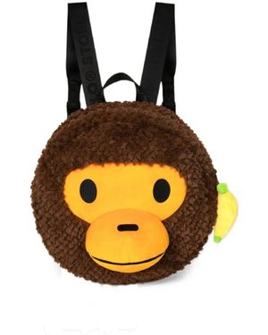 *BABY MILO® STORE BY *A BATHING APE® Large Baby Milo Plush Backpack - Orange