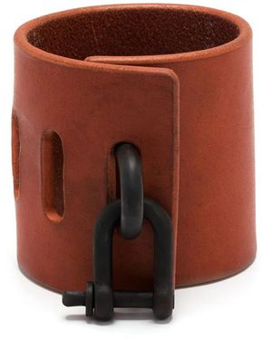 Parts Of 4 Restraint Charm Leather Bracelet - Brown