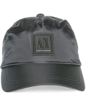ARMANI EXCHANGE Logo-Patch Baseball Cap - Grey