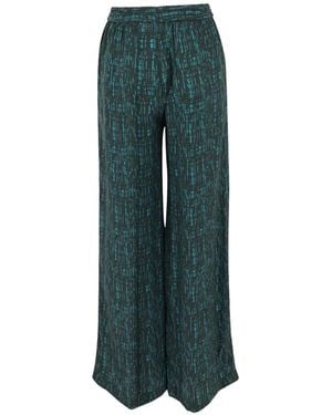 Gianluca Capannolo Check-Print Palazzo Trousers - Green