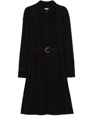 Burberry Belted Viscose Dress - Black