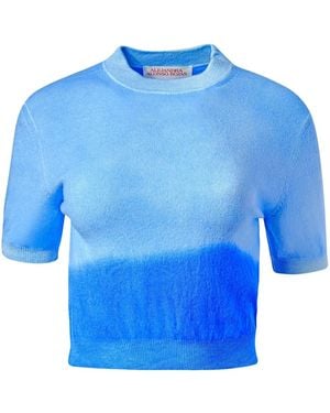 Alejandra Alonso Rojas Kasjmier T-Shirt Met Korte Mouwen - Blauw