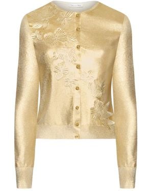 Oscar de la Renta Cardigan À Boutons Ornés - Métallisé