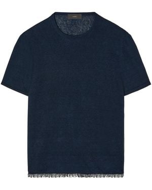 Alanui Linen T-Shirt - Blue