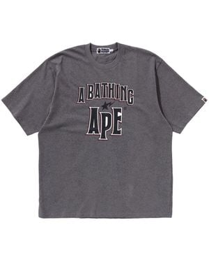 A Bathing Ape Camiseta con logo estampado - Gris