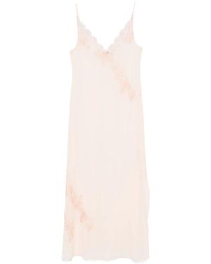 Carine Gilson Calais Caudry-Lace Silk Nightdress - White