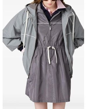 Miu Miu Karierte Bomberjacke - Grau