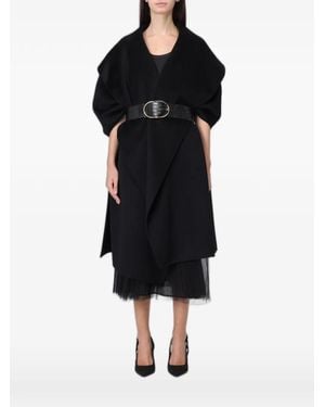 Elisabetta Franchi Capa Con Cinturón - Negro