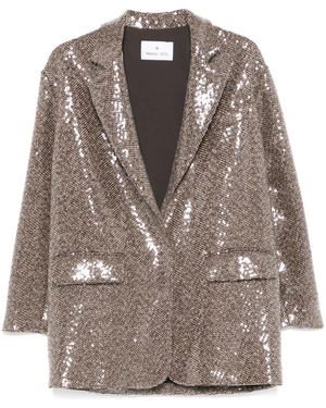 Manuel Ritz Sequinned Blazer - Brown