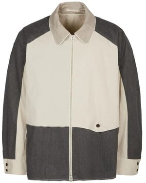 CROQUIS Colour-Block Jacket - Natural