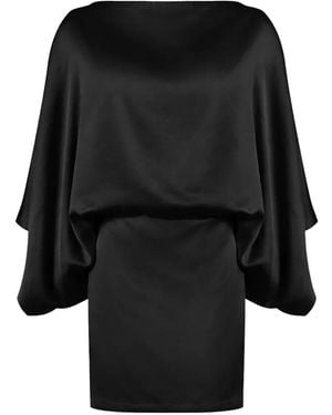 Nineminutes The Macha Draped Mini Dress - Black