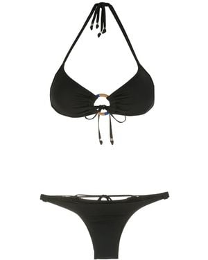 Amir Slama Set Bikini Con Anello - Nero