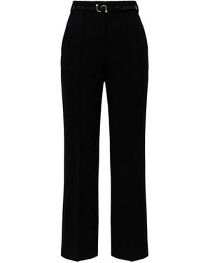 Sportmax Pantalones Rectos Volonta Con Cinturón - Negro