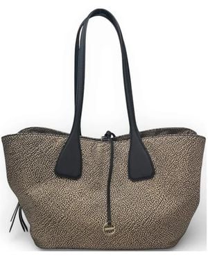 Borbonese Double-Handle Shoulder Bag - Natural