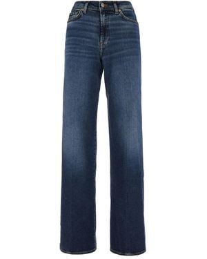 7 For All Mankind High-Waisted Jeans - Blue