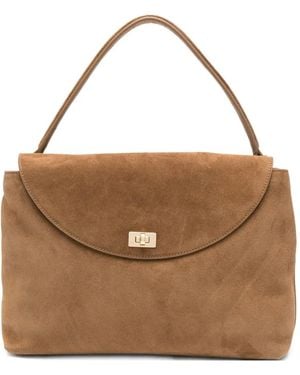 Sandro Le Grand Bazaar Suede Tote Bag - Brown