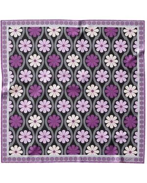 Elizabetta Carré De Poche Gargano À Fleurs - Purple