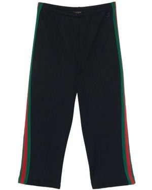 Gucci Pantalon Crop À Rayure Web - Blanc