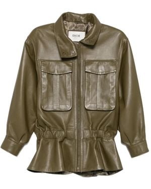 DUCIE Hope Cinched-Waist Jacket - Green