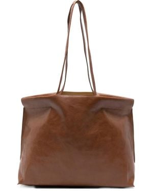 Bea Mombaers Leather Tote Bag - Brown