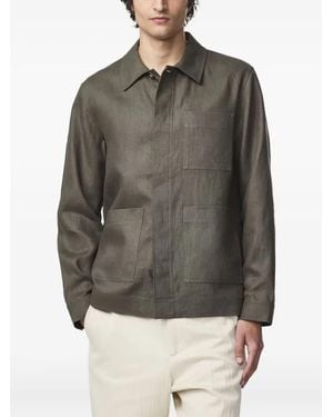 NN07 Olav Jacke aus Leinen - Grau