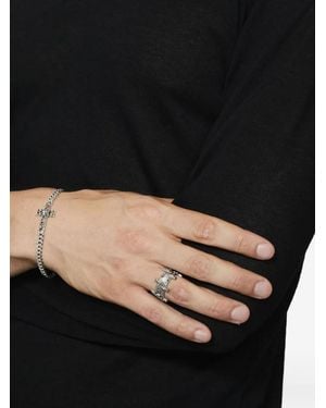 Emanuele Bicocchi Notre-Dame Double-Band Ring - Black