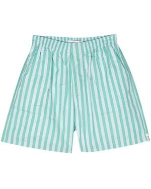Sunnei Striped Cotton Bermuda Shorts - Blue