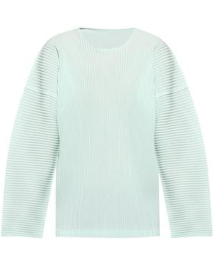 Homme Plissé Issey Miyake プリーツ Tシャツ - ブルー